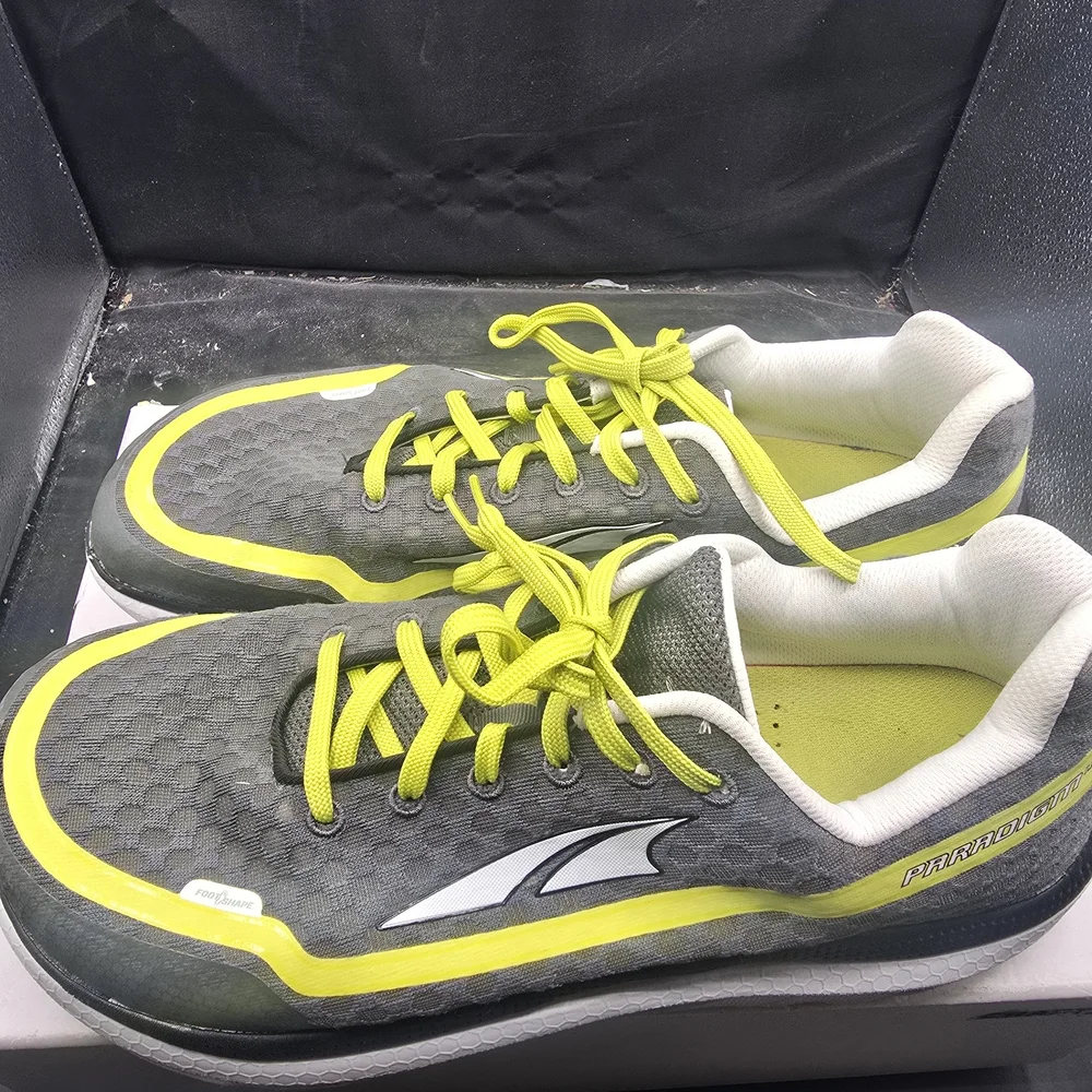Altra Paragigm 1.5 Athletic Shoes Gray with Yellow‎ Accents Lace Up Men Size 13